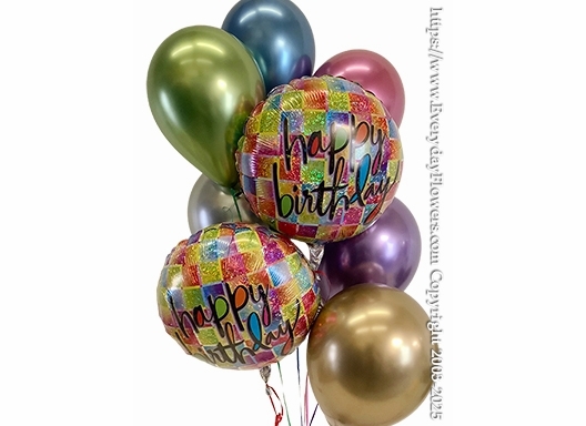 Happy Birthday Kaleidoscope Balloons