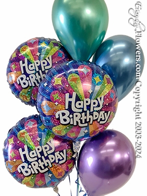 Happy Birthday Radiance Balloon Bouquet