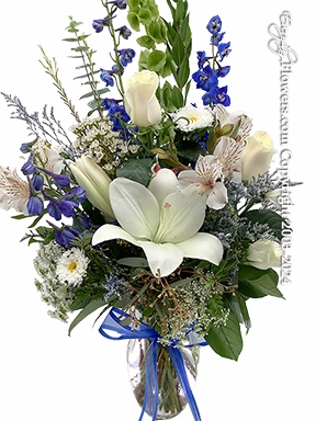 Ivory Garden Blue & White