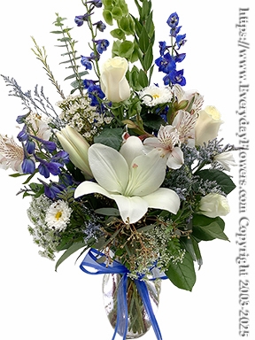 Ivory Garden Blue & White