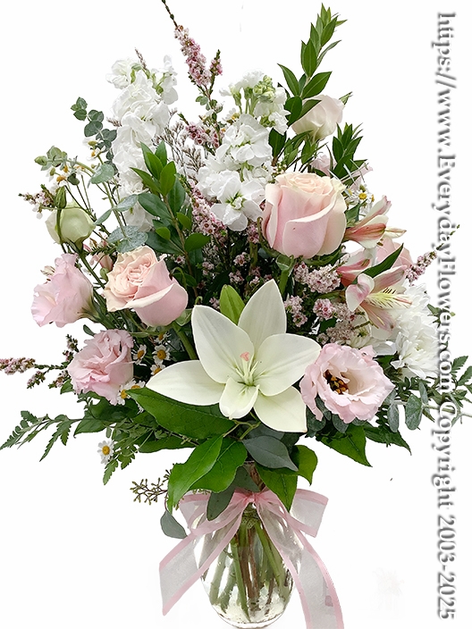 Ivory Garden Pink & White