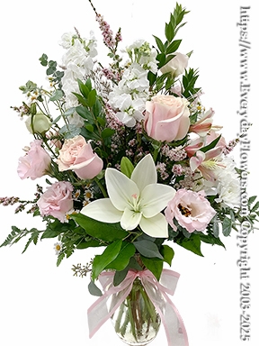 Ivory Garden Pink & White