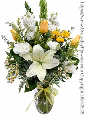 Ivory Garden Yellow & White