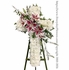Large Sympathy Cross With Stargazer Lilies
