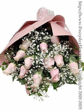 Light Pink Roses Presentation Wrap