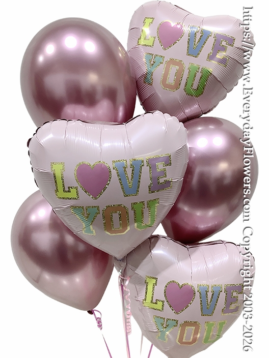 Love You Patch Balloon Bouquet