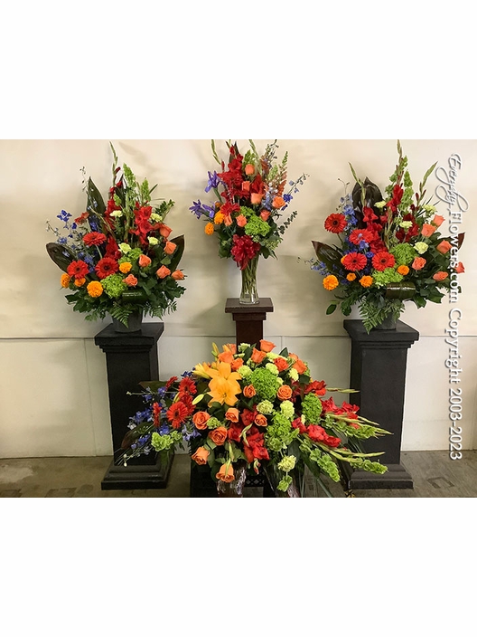 Matching Funeral Flowers Package by Everyday Flowers