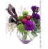 Midnight Elegance - Black Cala Lilies & Burgundy Peonies