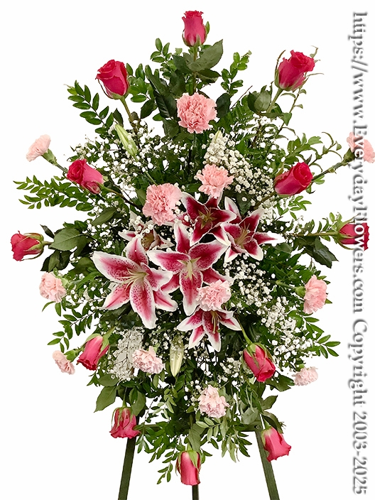 Sentiments of Sympathy Standing Flower Spray