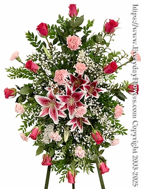 Sentiments of Sympathy Standing Flower Spray