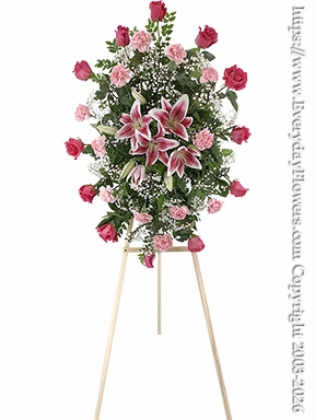 Sentiments of Sympathy Standing Flower Spray