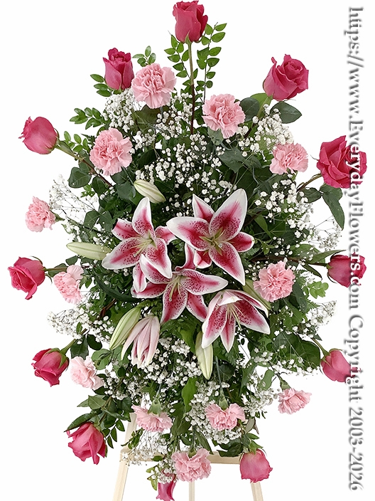 Sentiments of Sympathy Standing Flower Spray