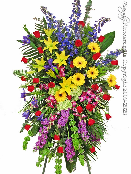 Spring Remembrance Funeral Flower Standing Spray