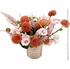 Summer Peaches With Dahlias