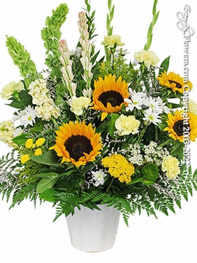 Sunflower Funeral Flowers Tribute