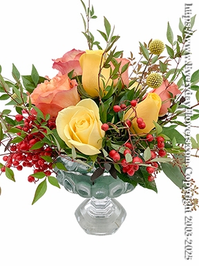Sunlit Garden Rose Centerpiece