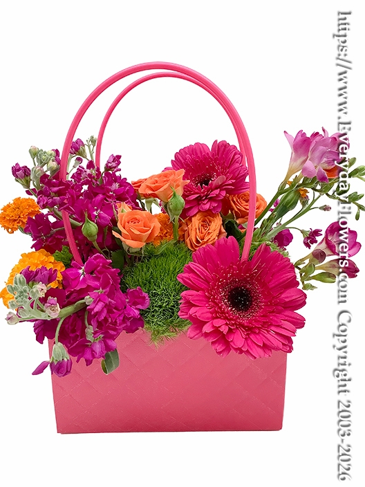 Sunset Sorbet Flower Purse