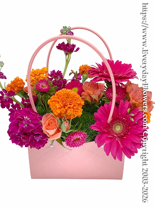 Sunset Sorbet Flower Purse