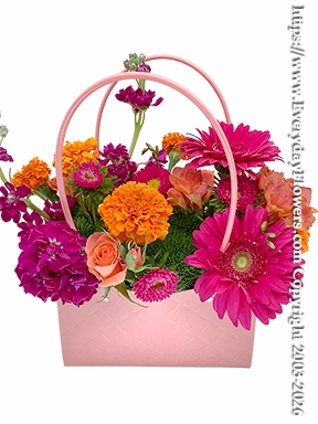 Sunset Sorbet Flower Purse