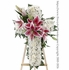 Sympathy Cross With Stargazer Lilies
