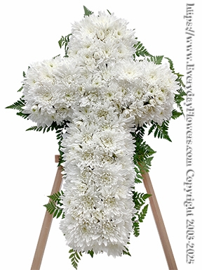 Table Top Grave Marker Flower Cross