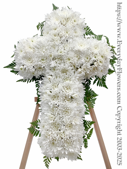 Table Top Grave Marker Flower Cross