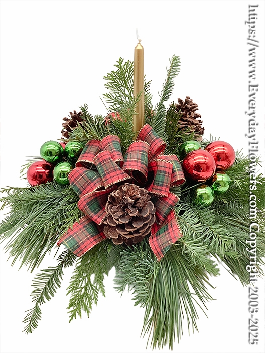 Traditional Holiday Candle Centerpiece