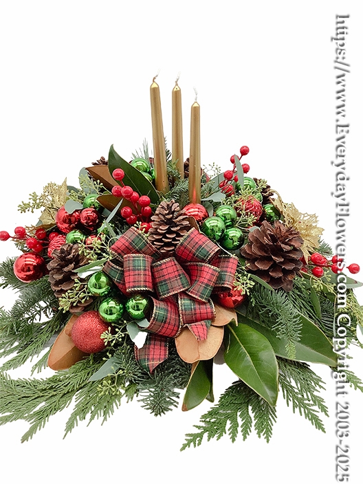 Traditional Holiday Candle Centerpiece Large