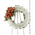 Warm Remembrance Orange Rose Wreath