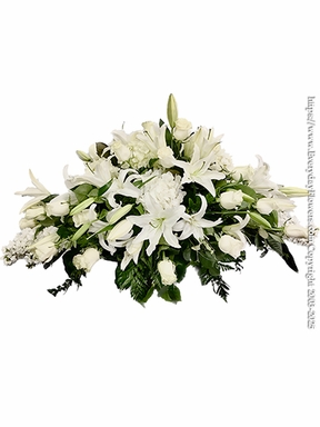 White Casket Flower Spray