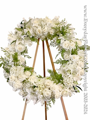 White Floral Wreath