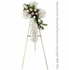 White Funeral Cross With Light Pink Roses