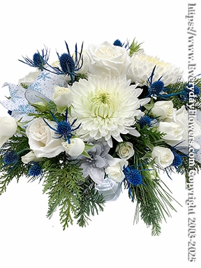 Winter Blue & White Elegance Centerpiece