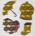 400 Prismatic Raincoat Stickers in roll of 100 modules (2" x 2"), Each Sticker 7/8"<BR>(FREE STANDARD SHIPPING IN U.S.)