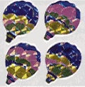 400 Prismatic Hot Air Balloon Stickers in roll of 100 modules (2" x 2"), Each Sticker 1"<BR>(FREE STANDARD SHIPPING IN U.S.)
