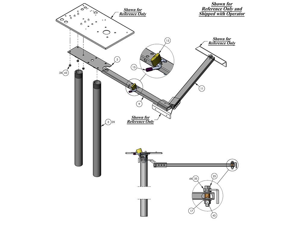 DoorKing 6100074 Swing Gate Operator Parts