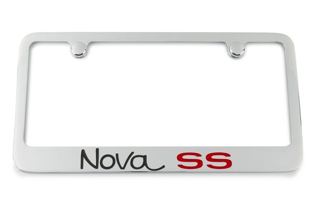 1966 - 1974 Chevrolet Nova SS Engraved License Plate Frame Custom Colors