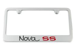 1966 - 1974 Chevrolet Nova SS Engraved License Plate Frame Custom Colors