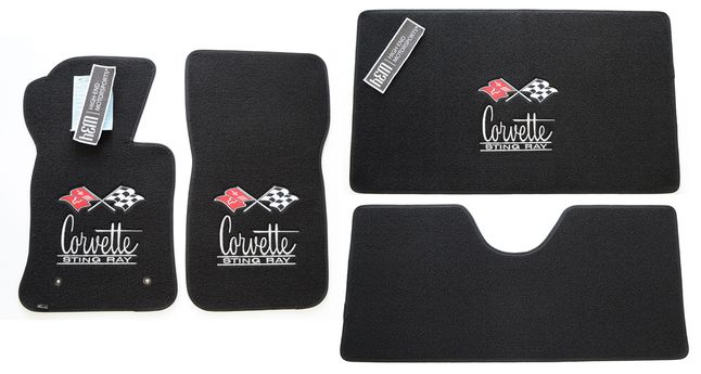 1966-1967 Corvette Sting Ray Floor Mats Set - Premium Upgrade