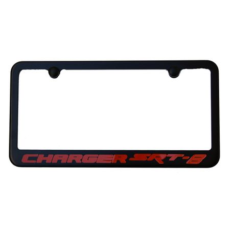 Dodge Charger SRT8 Go ManGo Satin-Black License Plate Frame