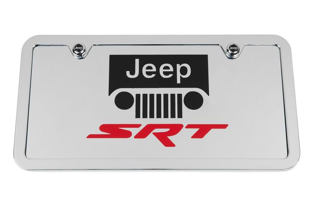 Jeep Grille SRT Chrome License Plate Tag
