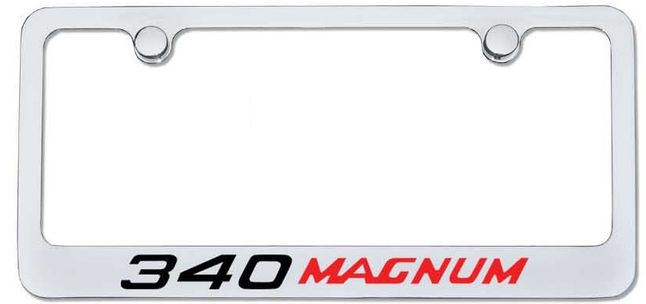 340 Magnum Engraved License Plate Frame