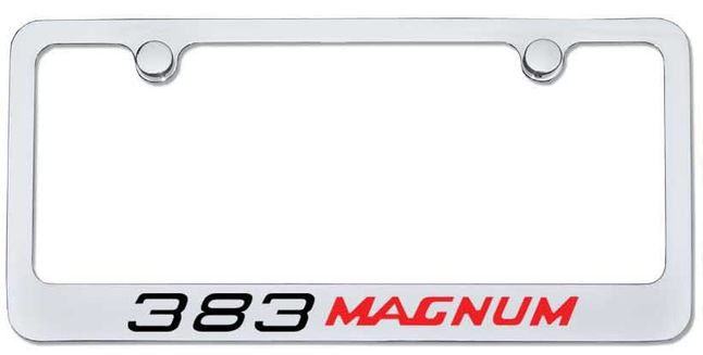 383 Magnum Engraved License Plate Frame