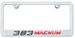 383 Magnum Engraved License Plate Frame