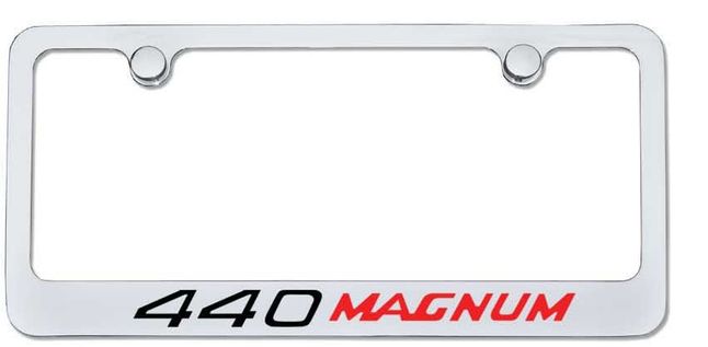 440 Magnum Engraved License Plate Frame