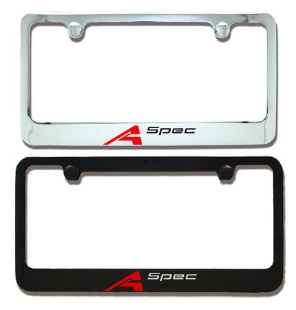 Acura A spec Engraved License Plate Frame