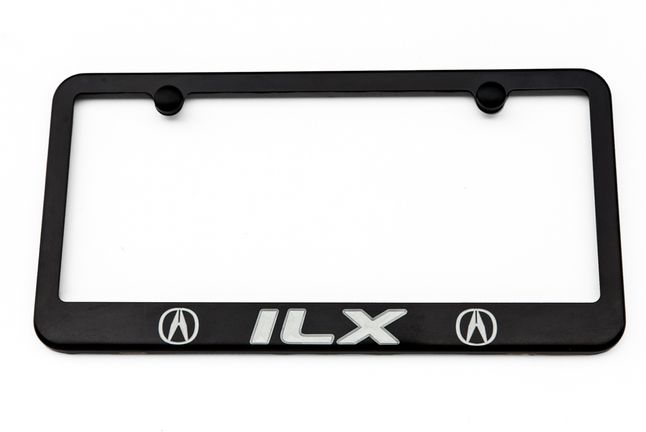 Acura ILX Satin Black License Plate Frame - Engraved