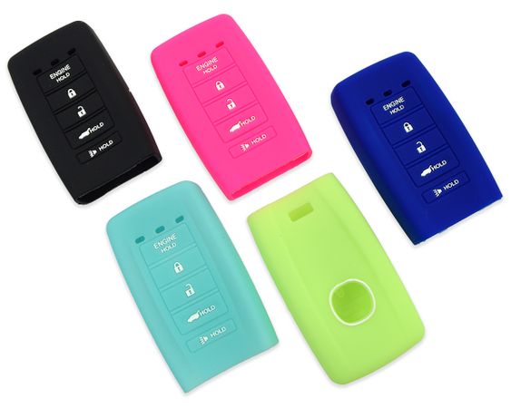 Pair(2), Acura RLX and RLX Hybrid Solid Silicone Rubber Remote Keyless Cover  2014 - 2021 5 Button