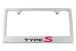 Acura Type S Engraved License Plate Frame