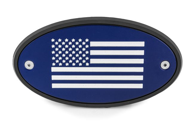 American Flag Blue Receiver Hitch Cover
